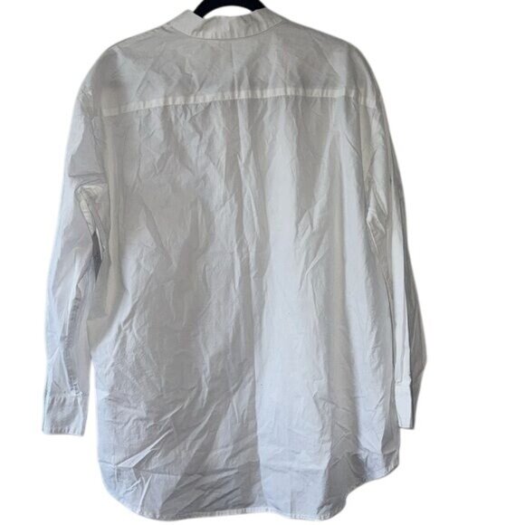 Time And Tru Womens White Button-Down Long Sleeve Shirt L - Picture 8 of 9